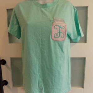 Alstyle Mint Green Short Sleeve Jar W/Embroidered T T- Shirt Size S Women's NWOT